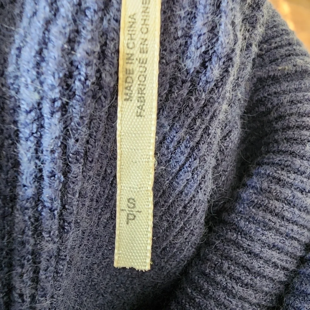 Free People Oversized Colorblock Turtleneck Sweater Small Flawed See Description